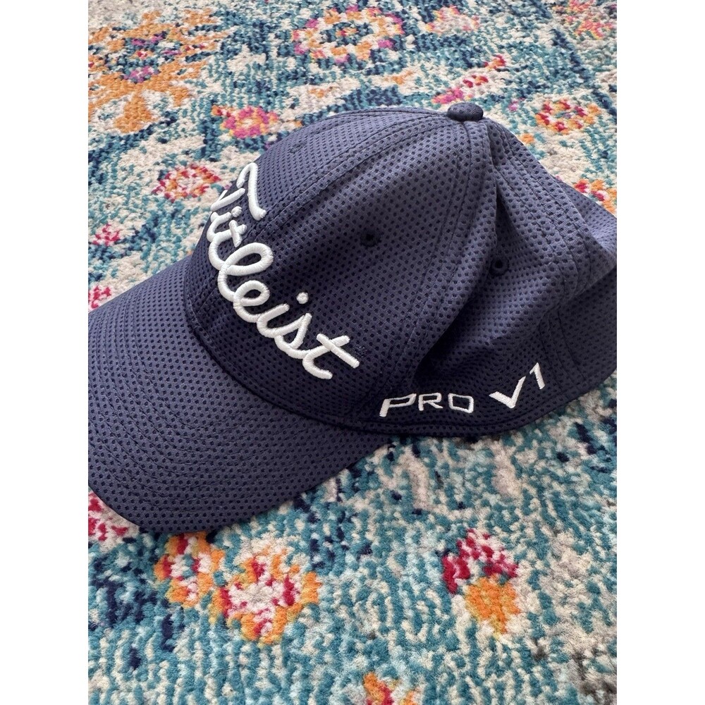 TITLEIST Footjoy Pro-V1 Blue Fitted Golf Hat Size M/L